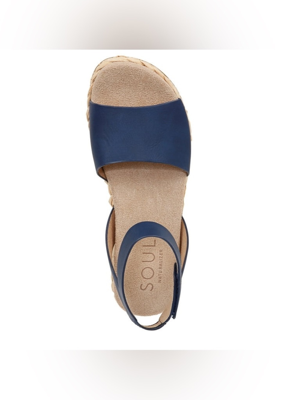SOUL Naturalizer Deara Navy Blue Platform Flat Espadrille Sandals Sz 10 BNWB - Picture 6 of 8